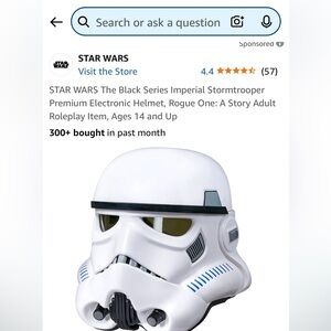 Star Wars storm trooper helmet with sound